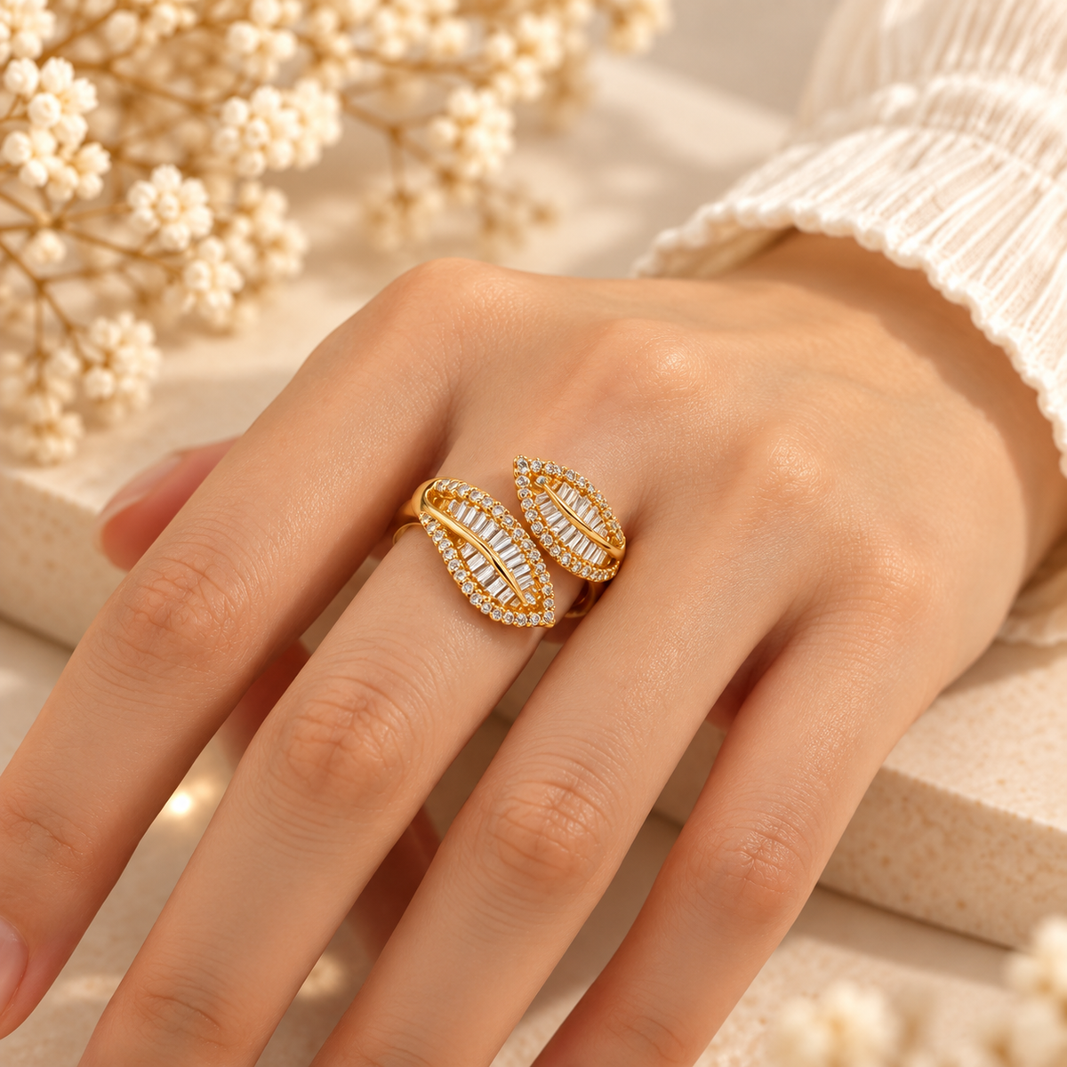Serena Leaf Ring