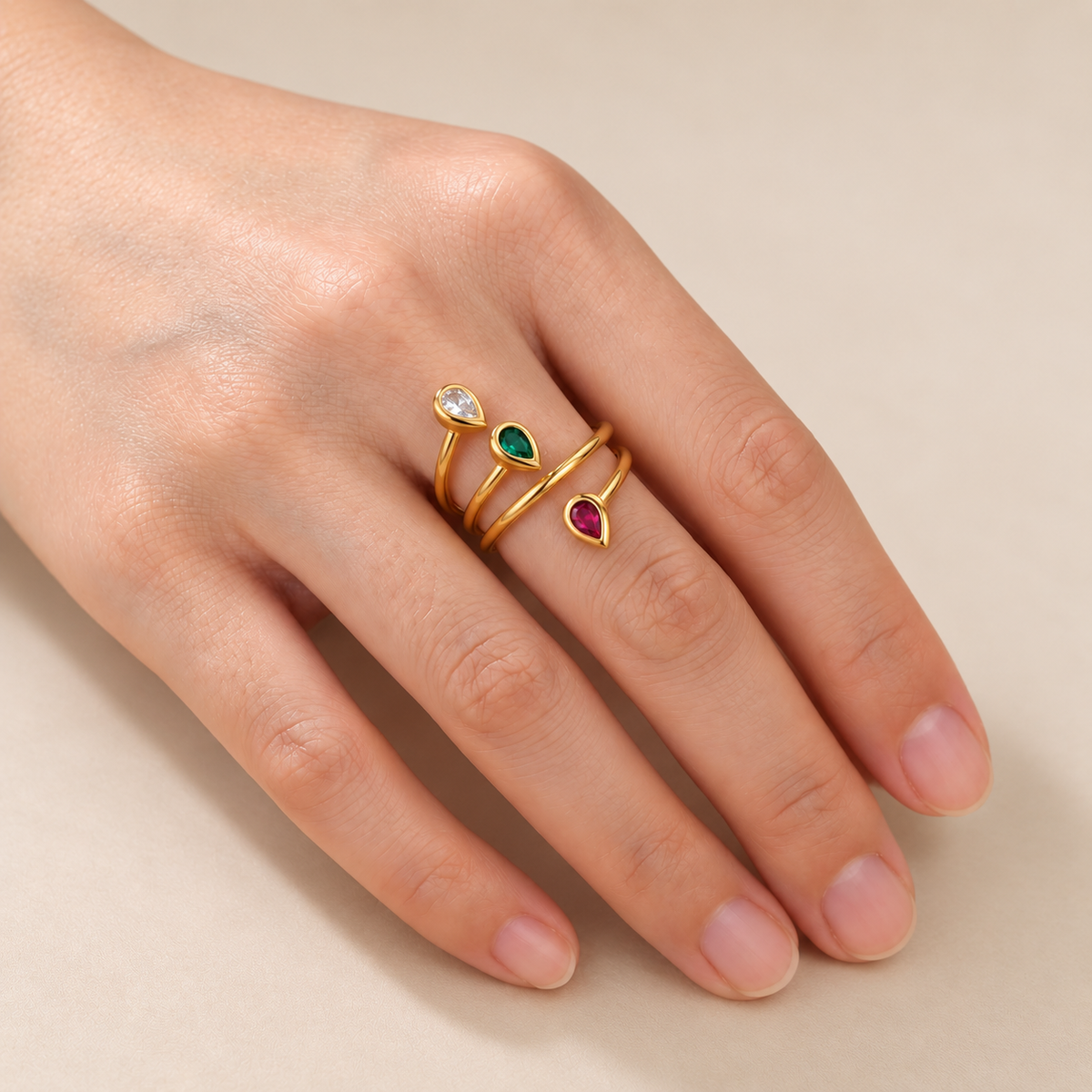 Trio Gem Ring
