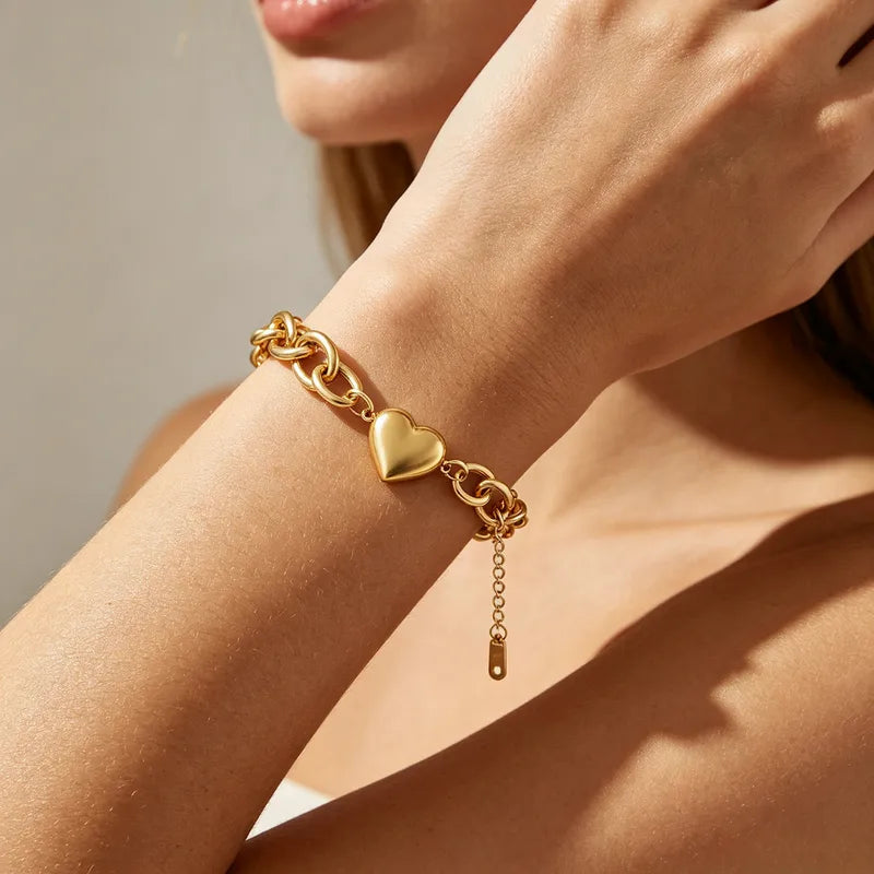 Chunky Heart Bracelet