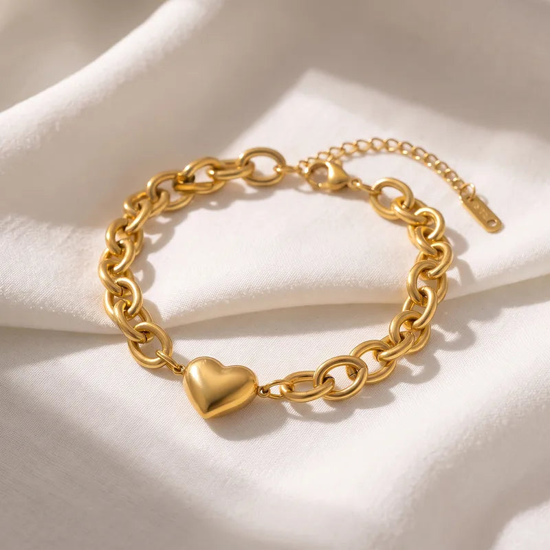 Chunky Heart Bracelet