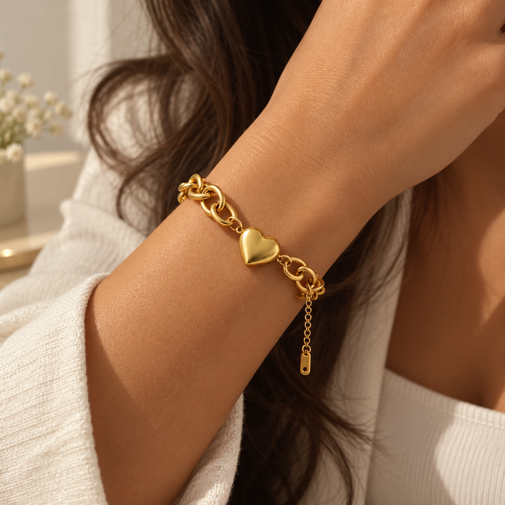 Chunky Heart Bracelet