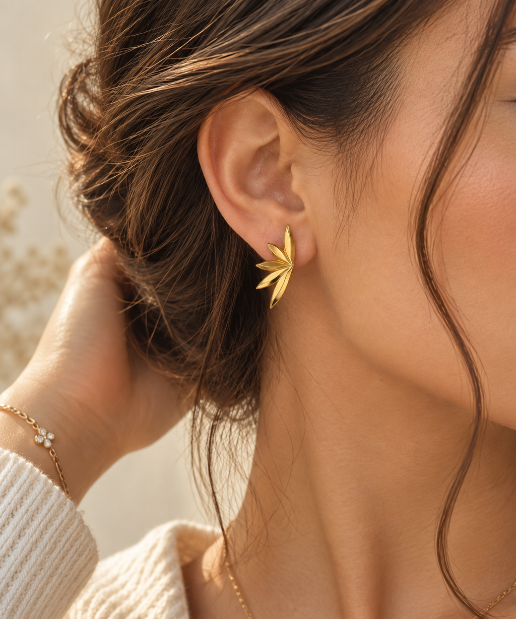 Serena Leaf Earrings