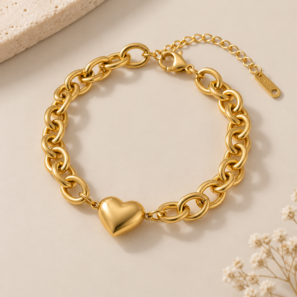 Chunky Heart Bracelet