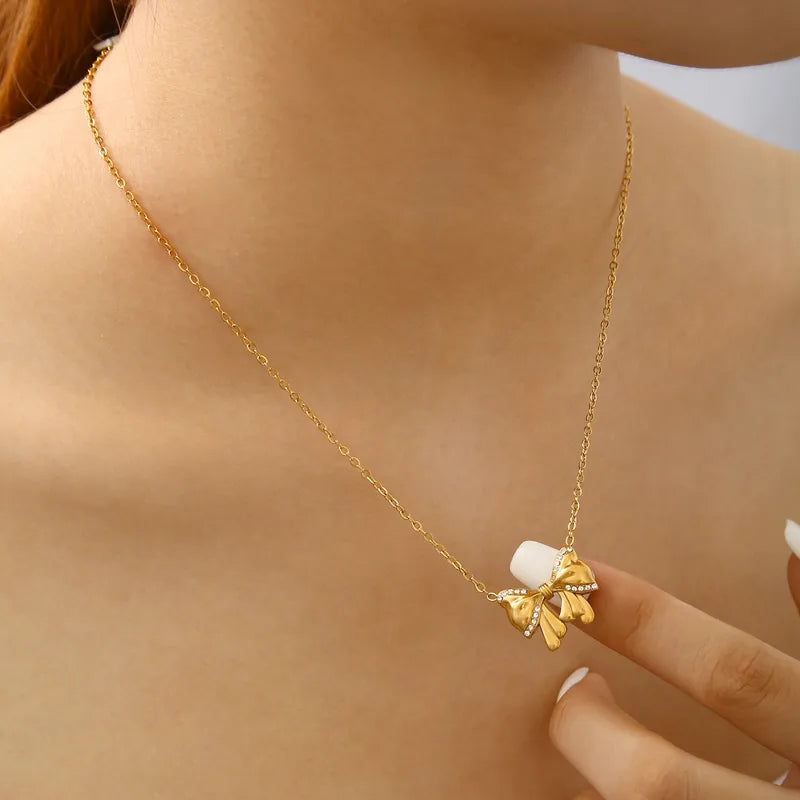 Satin Bow Necklace