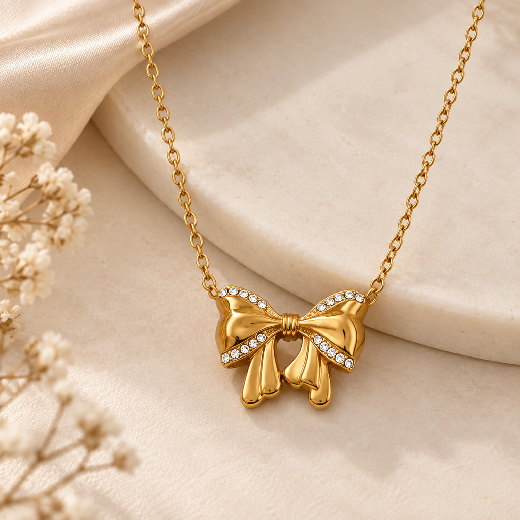 Satin Bow Necklace