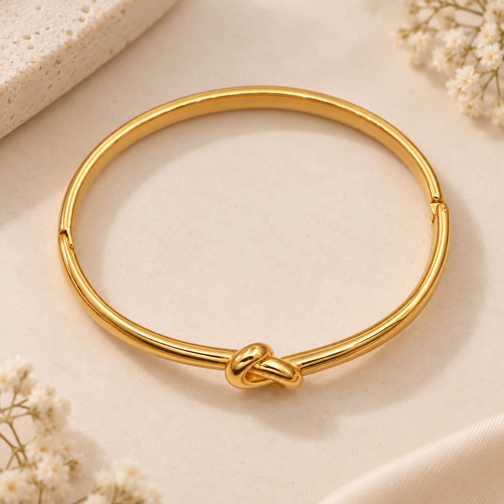 Gold Knot Bangle