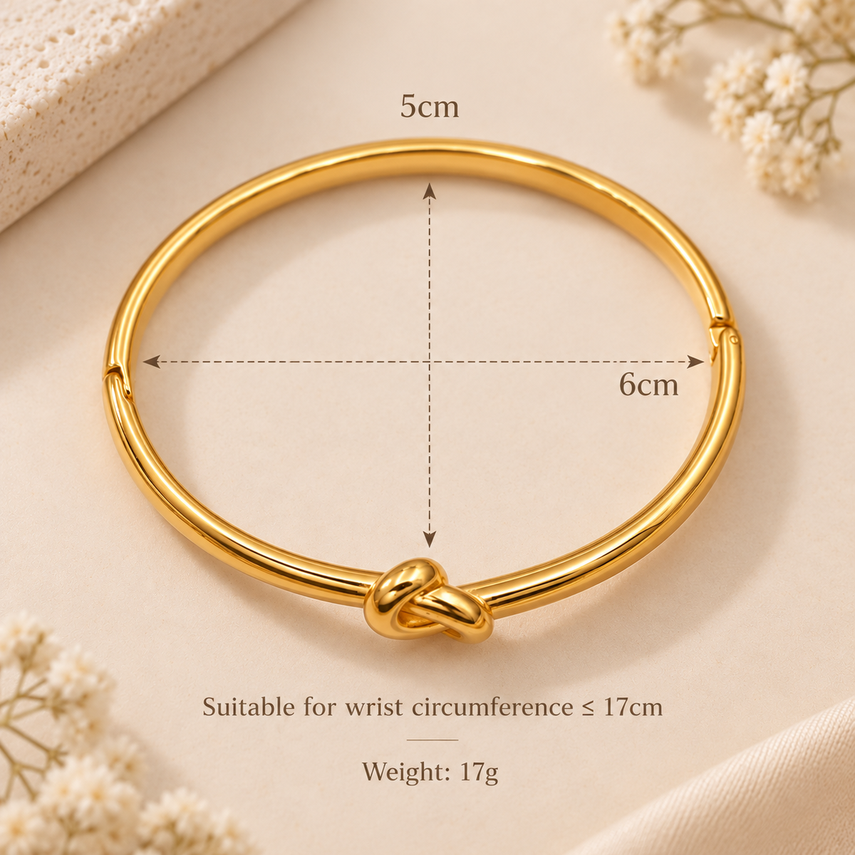 Gold Knot Bangle