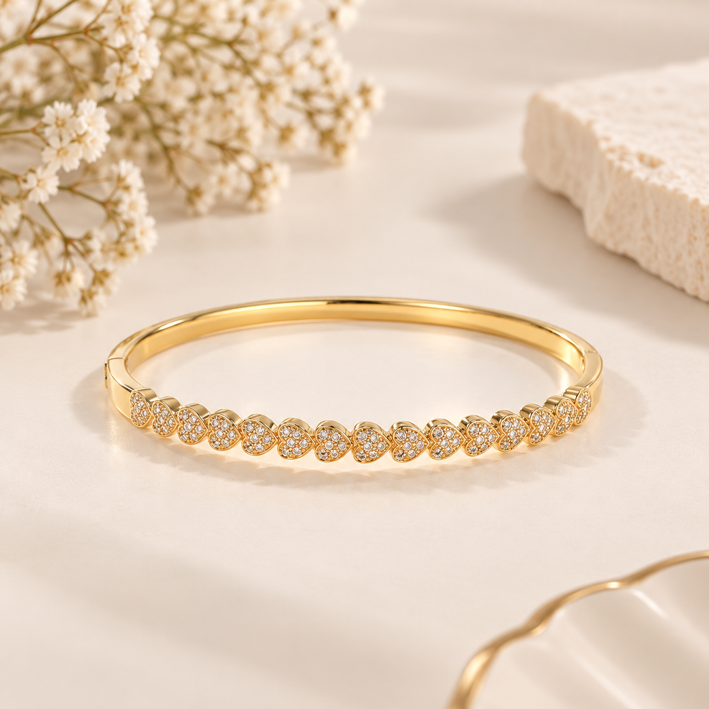Blushing Hearts Bangle