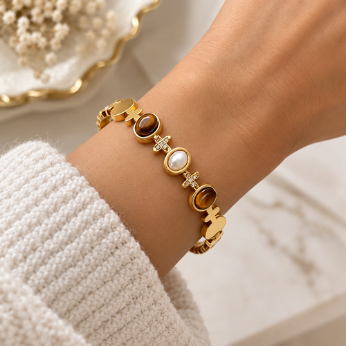 Amber Pearl Bangle