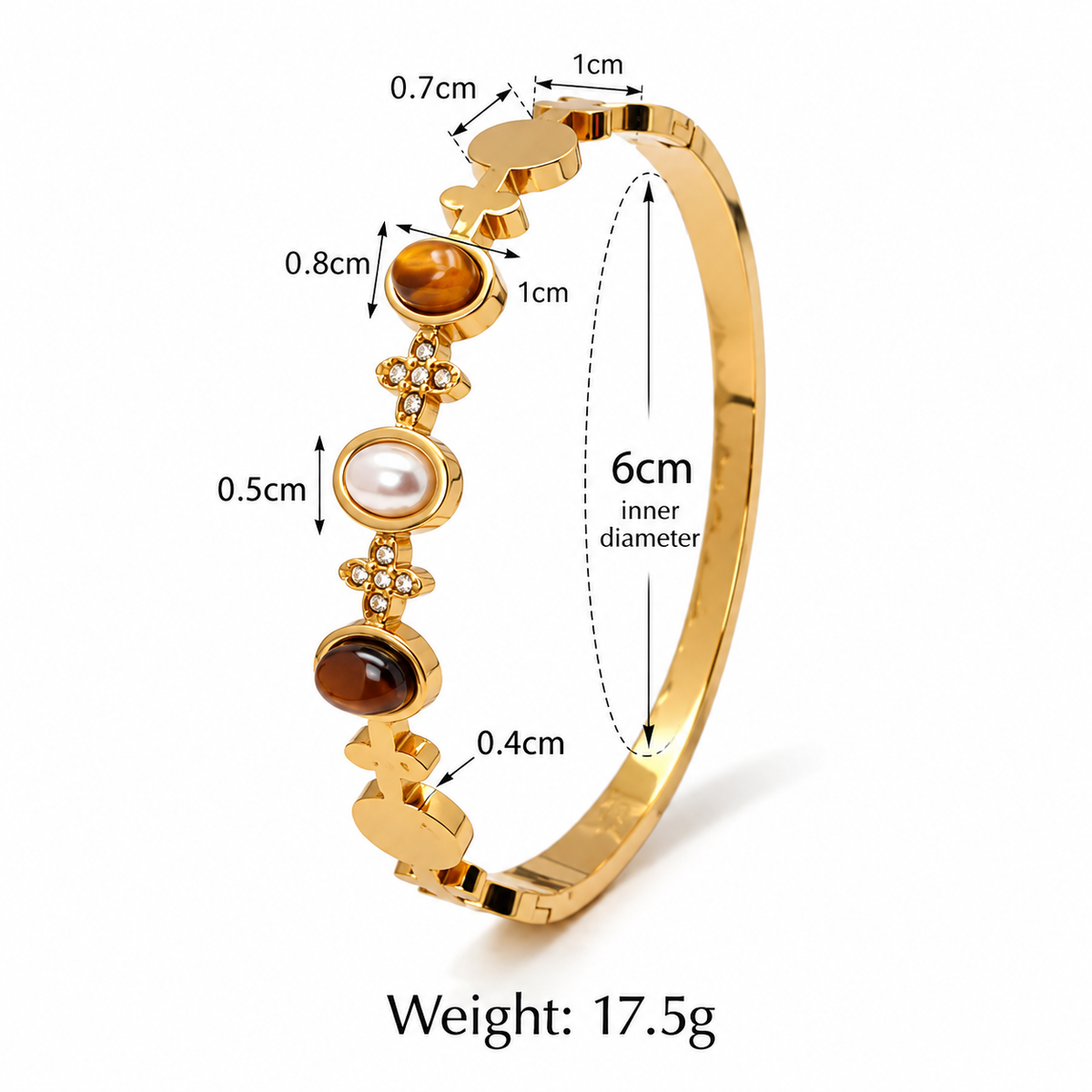 Amber Pearl Bangle