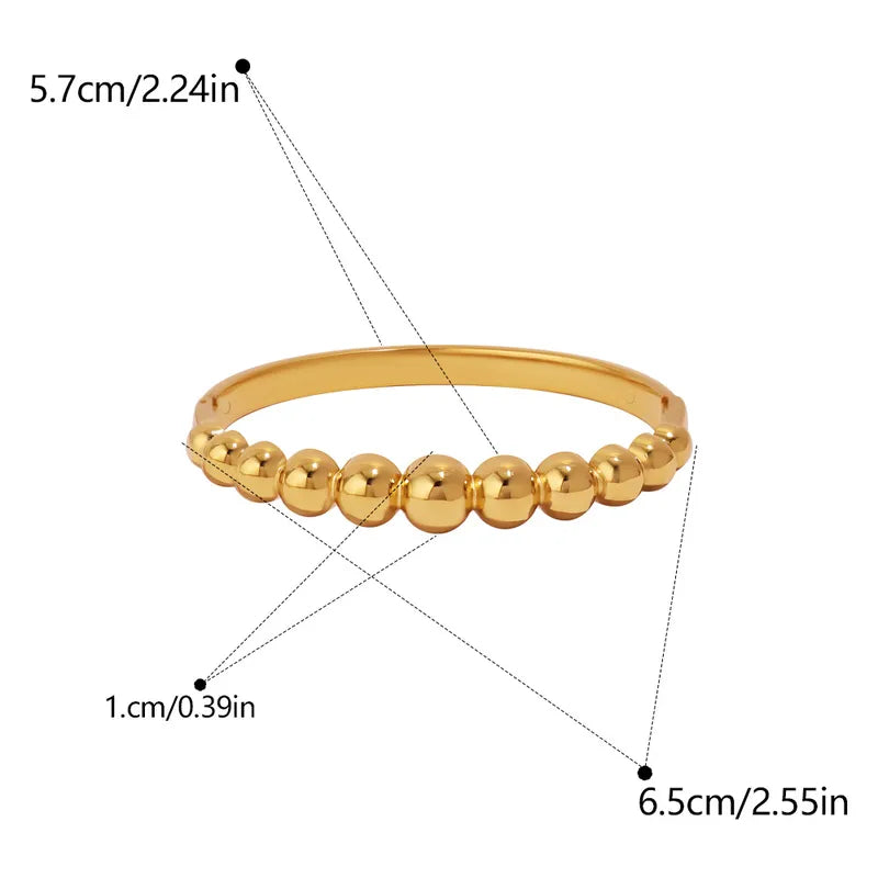 Gold Beaded Bangle
