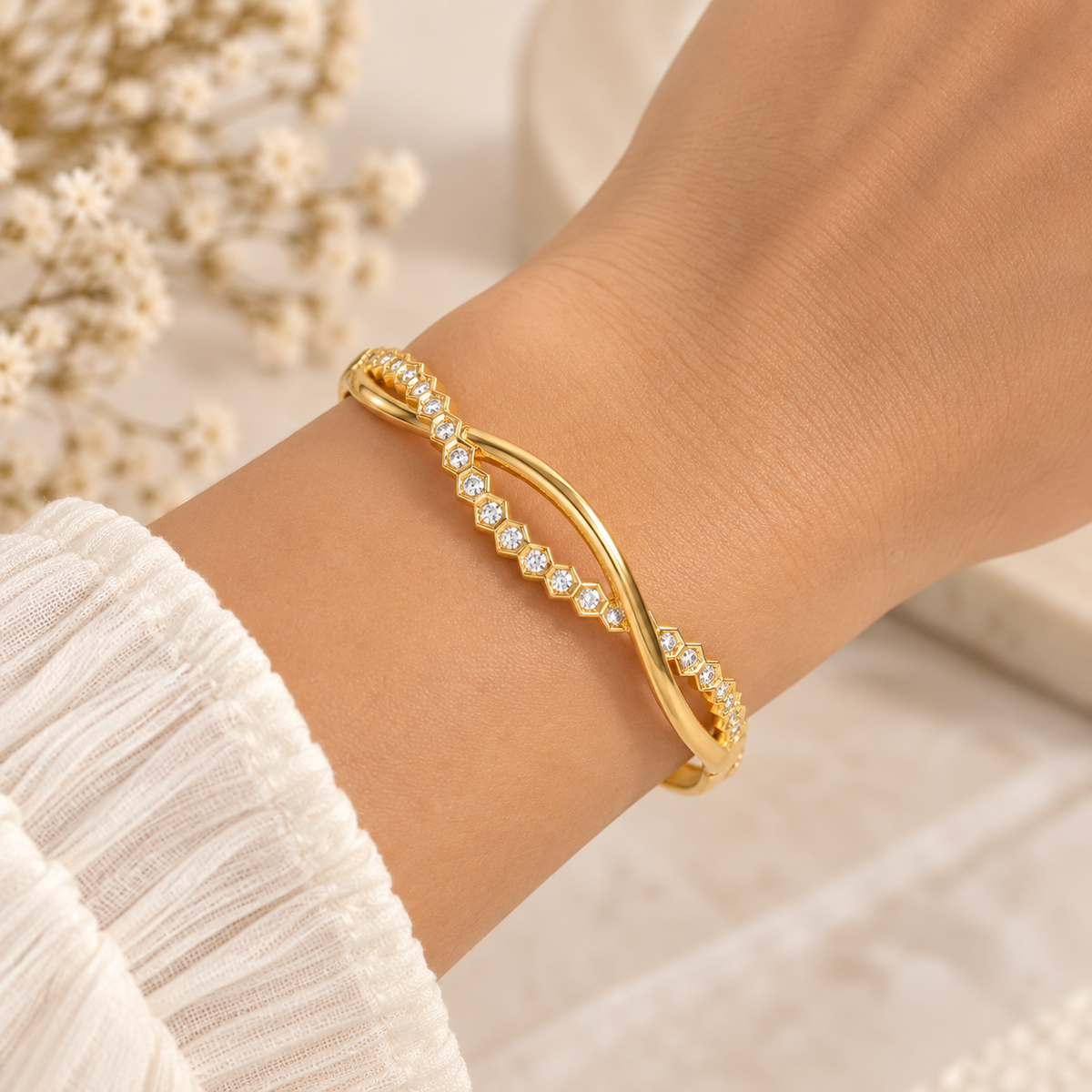 Celeste Wave Bangle
