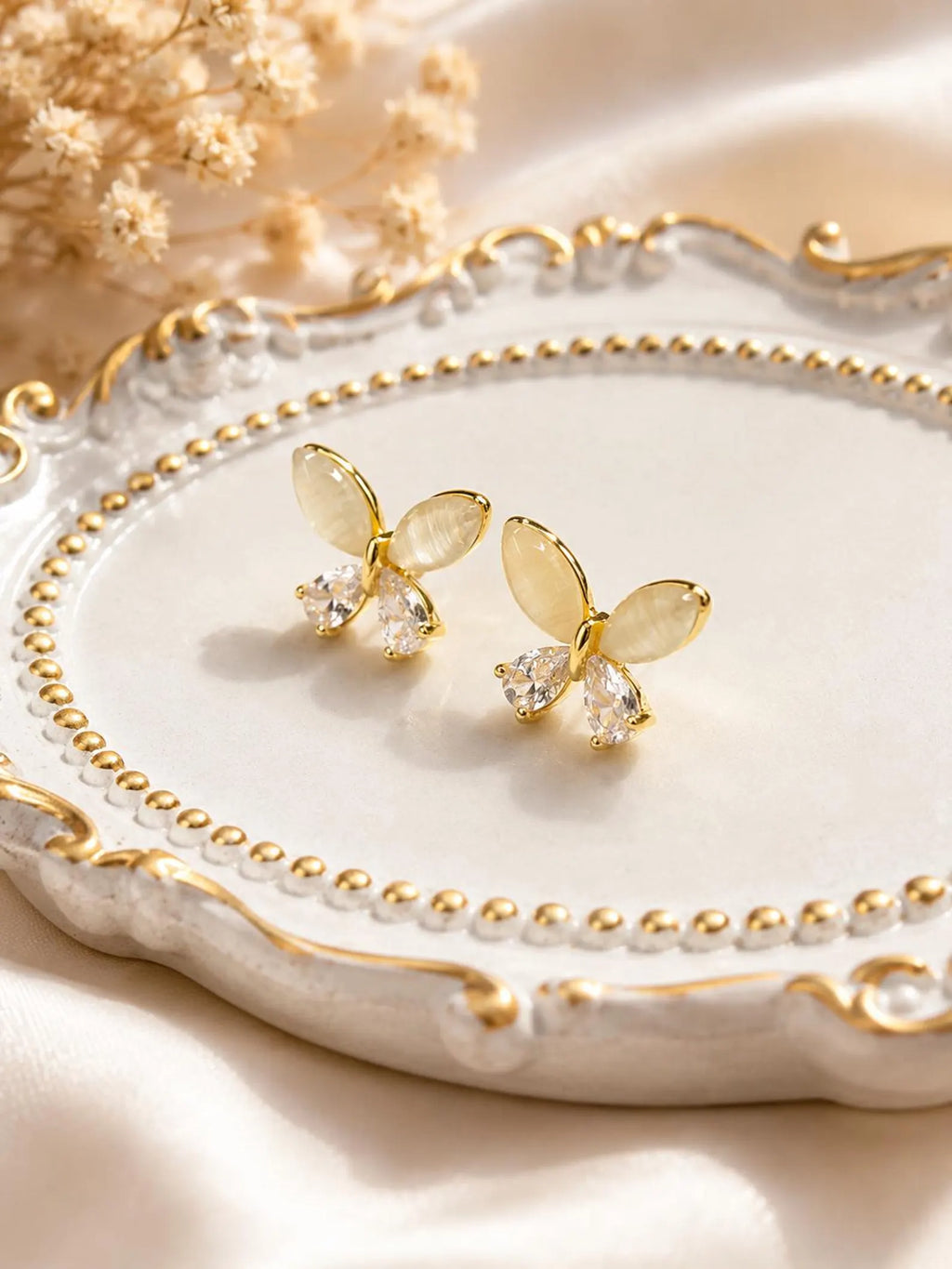 Opal Butterfly Earrings