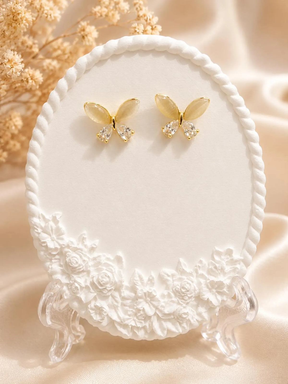 Opal Butterfly Earrings